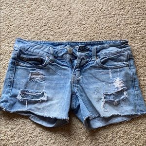 American Eagle Distressed denim cut off shorts